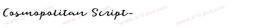 Cosmopolitan Script字体转换